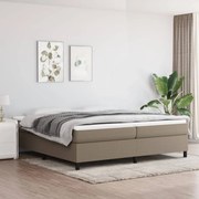 vidaXL Κρεβάτι Boxspring με Στρώμα Taupe 200x200 εκ. Υφασμάτινο