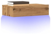 ντουλάπι τηλεόρασης με φώτα LED Artisan Oak 60x35x15,5 cm - Καφέ
