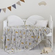 Κουβέρτα Fleece Κούνιας (110x150) Nima Dino Town
