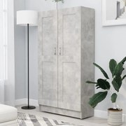 Βιβλιοθήκη Γκρι του Σκυροδέματος 82,5x30,5x150 εκ. Επεξ. Ξύλο 802727