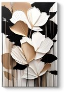 Πίνακας σε καμβά &quot;Abstract Flower&quot; Megapap ψηφιακής εκτύπωσης 70x100x3εκ.