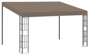 vidaXL Κιόσκι Επιτοίχιο Taupe 4 x 3 μ. Υφασμάτινο