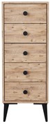 Συρταριέρα ArteLibre AMARI Δρυς Μοριοσανίδα 43x43x114cm-14870046