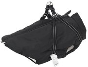 παλτό σκύλου με ιμάντα αδιάβροχο αντανακλαστικό μαύρο L44