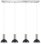 Φωτιστικό Οροφής - Ράγα Adept Tube 77-8469 85x15x300cm 4xE27 60W Nickel-Black Homelighting