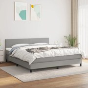 ΚΡΕΒΑΤΙ BOXSPRING ΜΕ ΣΤΡΩΜΑ ΑΝΟΙΧΤΟ ΓΚΡΙ 180X200 ΕΚ. ΥΦΑΣΜΑΤΙΝΟ 3139913