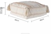 Πουφ με Γέμιση 40x40xΗ15cm Καφέ-Λευκό Καραβόπανο Etoile MB-2023