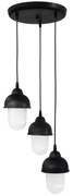 Φωτιστικό Οροφής 11-0302 SLP-950 3xE/27 Led Φ30x80cm Black Heronia