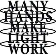 Διακοσμητικό Τοίχου Hands Work 891TNL3392 38x37cm Black Wallity Μέταλλο