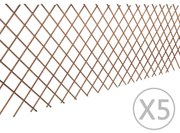 vidaXL Καφασωτό Φράχτης 5 τεμ. 180 x 90 εκ. από Ιτιά