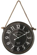 Ρολόι Τοίχου 15-00-94240 Φ40x6cm Black Marhome Μέταλλο,Γυαλί