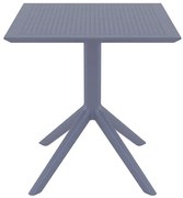 ΤΡΑΠΕΖΙ ΠΟΛ/ΝΙΟΥ 70X70X74εκ. DARK GREY