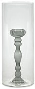 Κηροπήγιο - Ρεσώ Hurricane S L11xW11xH29cm B0819600 Grey Serax Glass