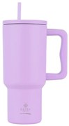 Κούπα Θερμός Με Λαβή & Καλαμάκι 900ml Estia Save The Aegean Tumbler Lavender Purple 01-32159