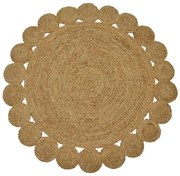 Χαλί Voni Inart φυσικό γιούτα Φ100x1εκ 302-000006-302-000006-Καφέ 302-000006