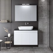 ΣΕΤ ΕΠΙΠΛΟΥ OMEGA TOP 90cm χρ.WHITE/GREY 9SOMT090GLG 9SOMT090GLG
