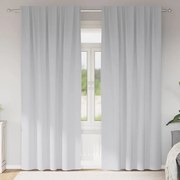 vidaXL Κουρτίνες 2 pcs Ανοιχτό Γκρι 260 x 140 εκ. Πολυεστέρας