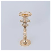 Κηροπήγιο Μεταλλικό Χρυσό 16x41cm 752-24081 Estheti 752-24081 Χρυσό