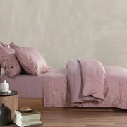 Παπλωματοθήκη Estia (Σετ 3τμχ) Pink Nef-Nef Υπέρδιπλo 240x230cm 100% Cotton Satin