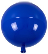 GloboStar BALLOON 00654 Μοντέρνο Παιδικό Φωτιστικό Οροφής Μονόφωτο Μπλε Πλαστικό Μπάλα Φ30 x Υ33cm - 00654