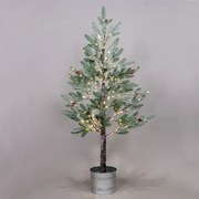 SNOW FLOWER TREE WITH RED CHERRY&amp;POT 168WW LED ΛΑΜΠΑΚ ΑΝΤΑΠ(4,5V)IP44 ΥΨ.120CM Ø20CM 3MΚΑΛΩΔ ΤΡΟΦ ACA X10168144