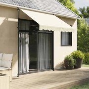 vidaXL Τέντα Συρόμενη Κρεμ 250 x 150 εκ. από Ύφασμα και Ατσάλι