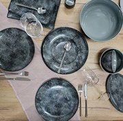 Σερβίτσιο Πιάτων Πορσελάνης Moon Shade Γκρι Oriana Ferelli  – Σετ 40τμχ