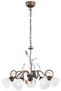 Φωτιστικό Οροφής Traditio 110700528 Rust-Brown Trio Lighting Μέταλλο,Γυαλί