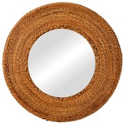Intrahome Καθρέπτης Encere intrahome μπανάνα ξύλο σε φυσική απόχρωση Φ70x5εκ | SKU: INTRAPA-448111128