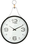 Ρολόι Τοίχου 15-00-94239 40x62x6cm Black-White Marhome Μέταλλο,Γυαλί