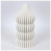 Βάζο Πορσελάνινο 3d Λευκό 17.5x17.5x35.5cm 752-21096 Estheti-752-21096-Λευκό 752-21096