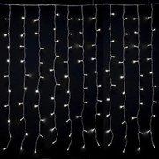 Vetur Κουρτίνα 140 LED Ενδιάμεσο Λευκό 3x1m Με 8 Προγράμματα Επεκτεινόμενη IP44 Διαφανές Καλώδιο 9780052