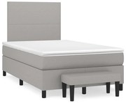 ΚΡΕΒΑΤΙ BOXSPRING ΜΕ ΣΤΡΩΜΑ ΑΝΟΙΧΤΟ ΓΚΡΙ 120X190 ΕΚ. ΥΦΑΣΜΑΤΙΝΟ 3270341