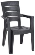 POLYPROPYLENE ARMCHAIR DERYA  IN ANTHRACITE COLOR 56,5x55x87Hcm.