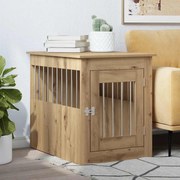 vidaXL Έπιπλα κλουβιού σκύλου Artisan Oak 55x75x65 cm