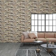 Πάνελ Τοίχου 3D 10 τεμ. Σχέδιο Τούβλα Πολύχρωμο EPS