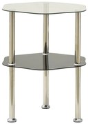 322786  Βοηθ. Τραπέζι 2 Επ. Διαφ. &amp; Μαύρο 38x38x50 εκ Ψημ. Γυαλί 322791