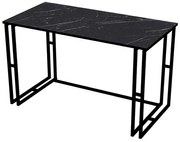 Γραφείο Alfa 541HDL1101 120x60x75cm Marble Effect Black