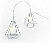 Λαμπάκια σε Μεταλλικό Πλέγμα Διαμάντι 10 LED Μπαταρίας ACA-FMSDIAM10WW2A-Ασημί FMSDIAM10WW2A