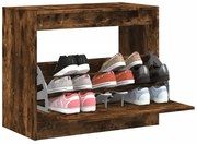 vidaXL Παπουτσοθήκη Καπνιστή Δρυς 80x42x69 εκ. από Επεξεργασμένο Ξύλο