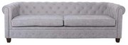 Καναπές Τριθέσιος Chesterfield-W Ε9420,34 219x82x80cm Antique Grey Ύφασμα