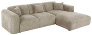 ΚΑΝΑΠΕΣ ΓΩΝΙΑ BRICKEN HM3275.01R ΜΠΕΖ ΥΦΑΣΜΑ 110-282x98-160x72Υεκ.