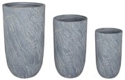 ΣΕΤ 3ΤΜΧ ΓΛΑΣΤΡΕΣ ΚΥΛΙΝΔΡΟΙ ΣΕΙΡΑ GARDENER HM4720 FIBERCLAY-ΧΡΩΜΑ CEMENT Φ44x78.5Υεκ (1 Τεμμάχια)