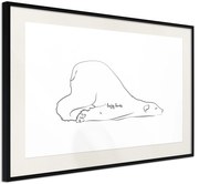 Αφίσα - Resting Polar Bear - 60x40 - Μαύρο - Με πασπαρτού