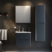 Σετ Έπιπλο Μπάνιου PERLA Ανθρακί MDF 18mm Λάκα 60 9SPER060ANM 9SPER060ANM