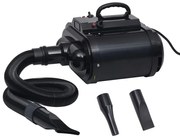 vidaXL Συσκευή Στεγνώματος για Κατοικίδια Μαύρη με Διπλό Μοτέρ