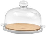 CURVE ΚΟΥΠ ΜΕ ΚΑΠΑΚΙ ΠΟΡΣΕΛΑΝΗ BAMBOO ΛΕΥΚΟ ΦΥΣΙΚΟ 25x22xH14cm - 030012