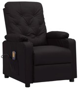 vidaXL Πολυθρόνα Μασάζ Μαύρη από Συνθετικό Δέρμα