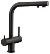 Blanco Fontas-S II Black Matte Μπαταρία Κουζίνας Με Αποσπώμενο Ρουξούνι