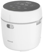 Ατμομάγειρας Ρυζιού Sencor SRM 0670WH 0,6lt 500W με Αντικολλητική Επιφάνεια Low Carb και Low Sugar Function Λευκός